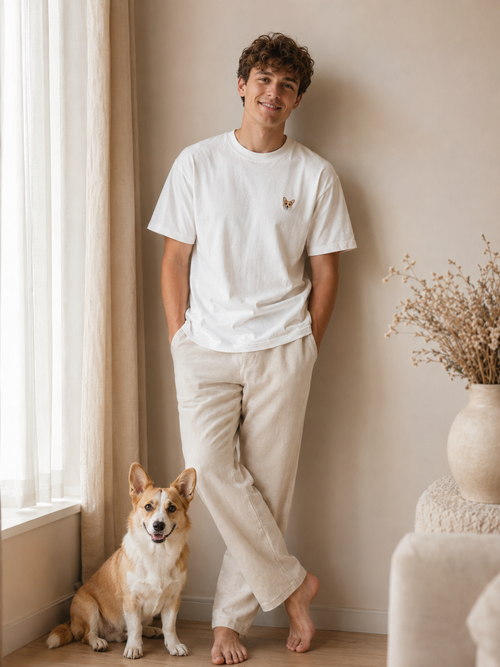 Camiseta Hombre Blanca — Cuddlo Wear