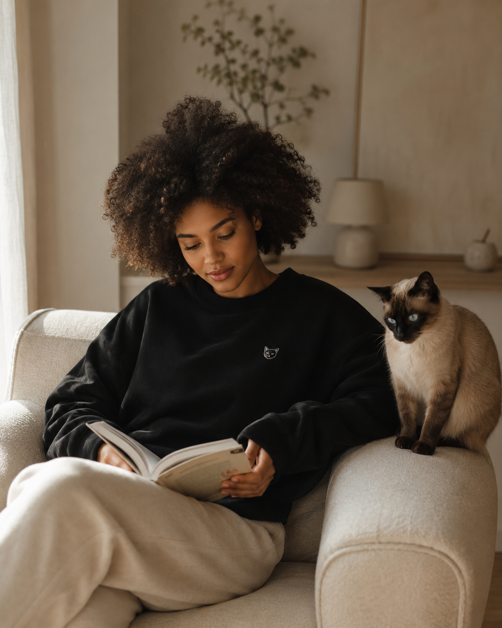 Sudadera Mujer Negra — Cuddlo Wear